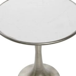 Wholesale 😀 Olivia & May Industrial Marble Accent Table Silver - Olivia & May 👍 -End And Side Tables shop unnamed file 3095