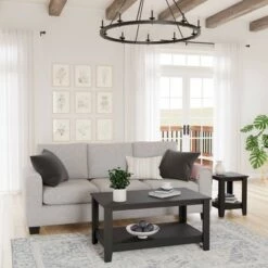 Hot Sale 🧨 Elise Classic End Table - Brookside Home Gray/white 🤩 -End And Side Tables shop unnamed file 3105