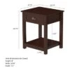 Buy ⭐ Hastings Home 1-Drawer End Table Dark Brown ⌛ -End And Side Tables shop unnamed file 3137