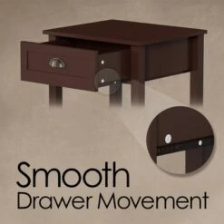 Buy ⭐ Hastings Home 1-Drawer End Table Dark Brown ⌛ -End And Side Tables shop unnamed file 3139