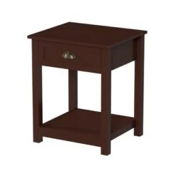 Buy ⭐ Hastings Home 1-Drawer End Table Dark Brown ⌛ -End And Side Tables shop unnamed file 3142