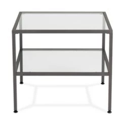 Promo β¨ Studio Designs Home Camber Modern Glass End Table 25" - Studio Designs Gray π₯°