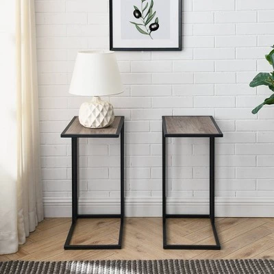 New π Set of 2 Arja Modern Glam Rectangular C Tables - Saracina Home Mocha/black β 3 New π Set of 2 Arja Modern Glam Rectangular C Tables - Saracina Home Mocha/black β