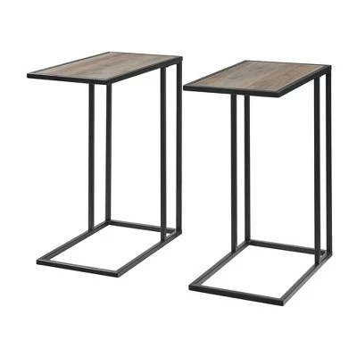 New π Set of 2 Arja Modern Glam Rectangular C Tables - Saracina Home Mocha/black β 8 New π Set of 2 Arja Modern Glam Rectangular C Tables - Saracina Home Mocha/black β - Image 6