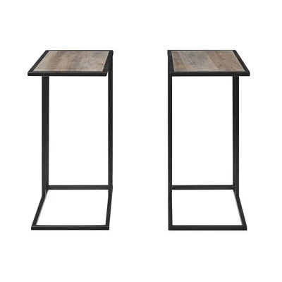 New π Set of 2 Arja Modern Glam Rectangular C Tables - Saracina Home Mocha/black β 11 New π Set of 2 Arja Modern Glam Rectangular C Tables - Saracina Home Mocha/black β - Image 9
