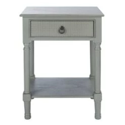 New 🌟 Haines 1 Drawer Accent Table - Safavieh White 🎉 -End And Side Tables shop unnamed file 3277