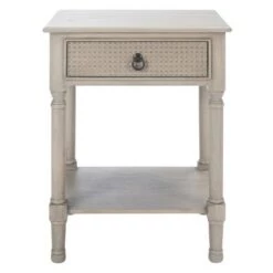 New 🌟 Haines 1 Drawer Accent Table - Safavieh White 🎉 -End And Side Tables shop unnamed file 3278