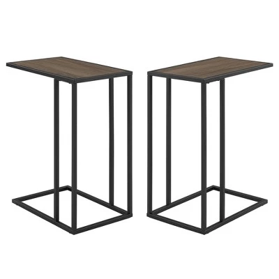 New π Set of 2 Arja Modern Glam Rectangular C Tables - Saracina Home Mocha/black β 12 New π Set of 2 Arja Modern Glam Rectangular C Tables - Saracina Home Mocha/black β - Image 10