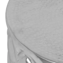 Deals 🔥 Huller Modern Glam Handcrafted Aluminum Ikat Side Table Silver - Christopher Knight Home 🎉 -End And Side Tables shop unnamed file 3291