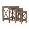 Best reviews of ❤️ Wilkerson Wood 3 Piece Nesting Table Set Brown - Hillsdale Furniture 😀