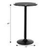 Promo 🛒 Costway 24" Round Pub Table Bistro Bar Height Cocktail Table W/Metal Base Indoor Black 😉 -End And Side Tables shop unnamed file 3350