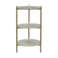 Best Pirce ⌛ Kent Tier Marble Accent Table White - Treasure Trove Accents 👏