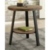 Flash Sale 🔔 Chanzen Round End Table Brown/Black - Signature Design by Ashley ❤️ -End And Side Tables shop unnamed file 3384