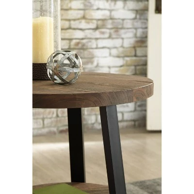 Flash Sale π Chanzen Round End Table Brown/Black - Signature Design by Ashley β€οΈ 5 Flash Sale π Chanzen Round End Table Brown/Black - Signature Design by Ashley β€οΈ - Image 3