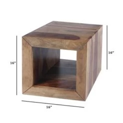 Best reviews of ✨ Cube Shape Rosewood Side Table Brown - The Urban Port 🔔 -End And Side Tables shop unnamed file 3422