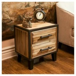 Budget 🥰 Luna Acacia Wood Two Drawer End Table - Natural - Christopher Knight Home 🥰