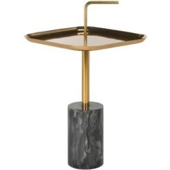 Best Pirce ⭐ Artemis Square Brass Top Side Table - Brass/Black Marble - Safavieh 🌟 -End And Side Tables shop unnamed file 3437