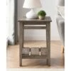 Promo 😍 Modern Farmhouse Plank Style End Table Gray Wash - Saracina Home 🔥 -End And Side Tables shop unnamed file 3452
