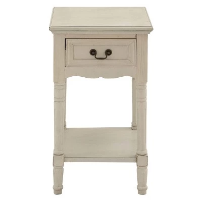 Cheapest β¨ Traditional Wood Accent Table Ivory - Olivia & May π 3 Cheapest β¨ Traditional Wood Accent Table Ivory - Olivia & May π
