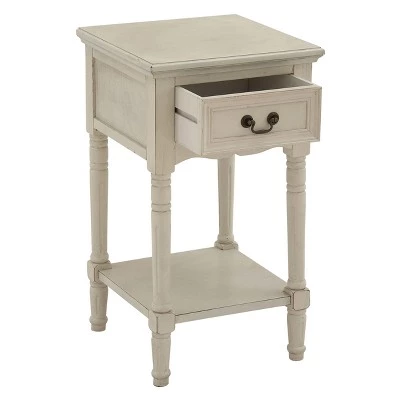 Cheapest β¨ Traditional Wood Accent Table Ivory - Olivia & May π 4 Cheapest β¨ Traditional Wood Accent Table Ivory - Olivia & May π - Image 2