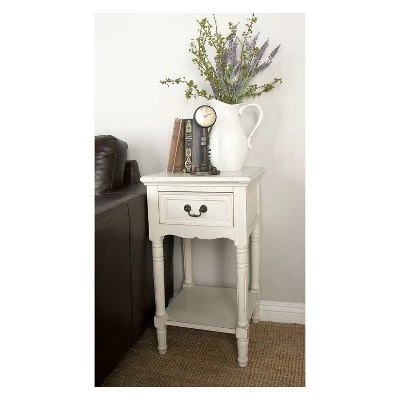 Cheapest β¨ Traditional Wood Accent Table Ivory - Olivia & May π 5 Cheapest β¨ Traditional Wood Accent Table Ivory - Olivia & May π - Image 3