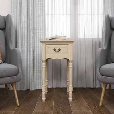 Cheapest β¨ Traditional Wood Accent Table Ivory - Olivia & May π 7 Cheapest β¨ Traditional Wood Accent Table Ivory - Olivia & May π - Image 5