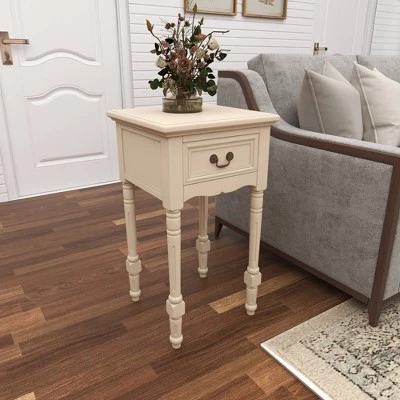 Cheapest β¨ Traditional Wood Accent Table Ivory - Olivia & May π 9 Cheapest β¨ Traditional Wood Accent Table Ivory - Olivia & May π - Image 7