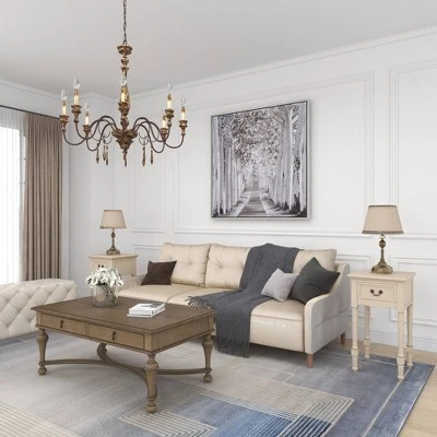 Cheapest β¨ Traditional Wood Accent Table Ivory - Olivia & May π 13 Cheapest β¨ Traditional Wood Accent Table Ivory - Olivia & May π - Image 11