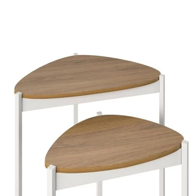 Buy π Tallulah Nesting Tables - Novogratz Walnut/white π 5 Buy π Tallulah Nesting Tables - Novogratz Walnut/white π - Image 3