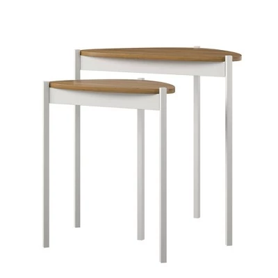 Buy π Tallulah Nesting Tables - Novogratz Walnut/white π 7 Buy π Tallulah Nesting Tables - Novogratz Walnut/white π - Image 5