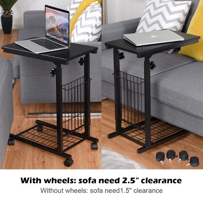 Best Sale ✔️ Costway Height Adjustable Sofa Side Table Snack End Slide Under Table Rolling Casters ⌛ 7 Best Sale ✔️ Costway Height Adjustable Sofa Side Table Snack End Slide Under Table Rolling Casters ⌛ - Image 5