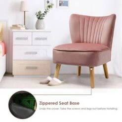 Wholesale 😀 Costway 2pcs Accent Chairs & End Table Set Armless Velvet Sofa & Round Table ⭐ -End And Side Tables shop unnamed file 351