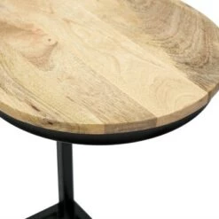 Best deal 👏 Lunsford Handcrafted Boho C Shaped End Table Honey Brown/Black - Christopher Knight Home 🛒 -End And Side Tables shop unnamed file 3515