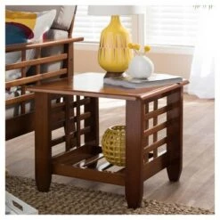 Budget ⭐ Larissa Modern Classic Mission Style Living Room Occasional End Table - Cherry Brown - Baxton Studio 🎁 -End And Side Tables shop unnamed file 3518