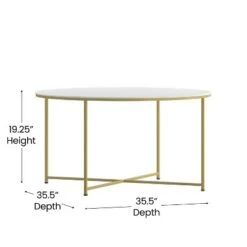 Flash Sale ✨ Flash Furniture Hampstead Collection Coffee and End Table Set - Laminate Top with Crisscross Frame, 3 Piece Occasional Table Set 💯 -End And Side Tables shop unnamed file 3523