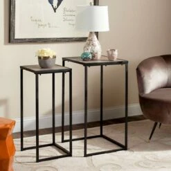 Cheap 🎁 Callia End Table - Light Brown - Safavieh 🔥