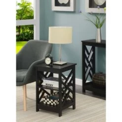 Buy π Titan End Table with Shelves - Breighton Home White π