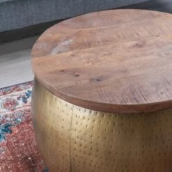 Cheapest ⭐ Beaton Drum with Storage - Powell Company Pewter 🤩 -End And Side Tables shop unnamed file 3598