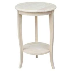 Cheap ✨ Cambria Solid Wood End Table - International Concepts White 😀 -End And Side Tables shop unnamed file 3615