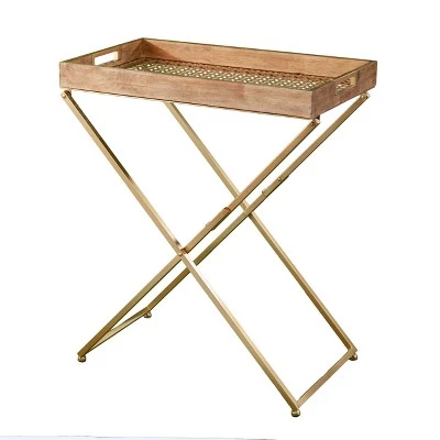 Best reviews of π₯ Bushall Folding Side Table Natural/Gold - Aiden Lane β¨ 3 Best reviews of π₯ Bushall Folding Side Table Natural/Gold - Aiden Lane β¨