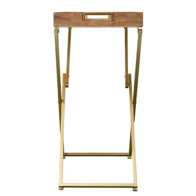 Best reviews of π₯ Bushall Folding Side Table Natural/Gold - Aiden Lane β¨ 4 Best reviews of π₯ Bushall Folding Side Table Natural/Gold - Aiden Lane β¨ - Image 2