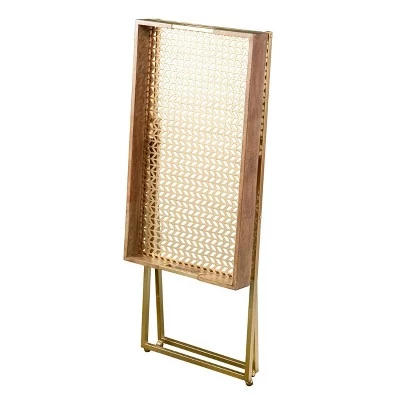 Best reviews of π₯ Bushall Folding Side Table Natural/Gold - Aiden Lane β¨ 5 Best reviews of π₯ Bushall Folding Side Table Natural/Gold - Aiden Lane β¨ - Image 3