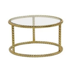 Cheap 💯 2pc 22"/28" Metal Rope Side Tables Gold - Sagebrook Home ❤️
