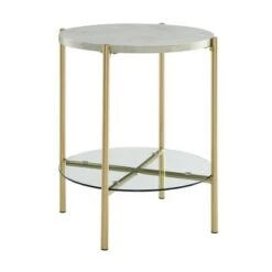 Best deal β¨ 20" Glass and Faux Marble Glam Round Side Table - Saracina Home White Marble Top/chrome π 12 Best deal β¨ 20" Glass and Faux Marble Glam Round Side Table - Saracina Home White Marble Top/chrome π -End And Side Tables shop unnamed file 3655