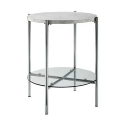 Best deal β¨ 20" Glass and Faux Marble Glam Round Side Table - Saracina Home White Marble Top/chrome π 13 Best deal β¨ 20" Glass and Faux Marble Glam Round Side Table - Saracina Home White Marble Top/chrome π -End And Side Tables shop unnamed file 3656