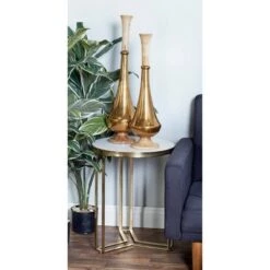 Budget 🥰 Olivia & May Contemporary Iron Accent Table Gold - Olivia & May 👏