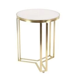 Budget 🥰 Olivia & May Contemporary Iron Accent Table Gold - Olivia & May 👏 -End And Side Tables shop unnamed file 3664