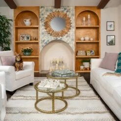 Cheap 💯 2pc 22"/28" Metal Rope Side Tables Gold - Sagebrook Home ❤️ -End And Side Tables shop unnamed file 368