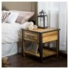 Hot Sale ⌛ Luna Acacia Wood One Drawer End Table - Natural - Christopher Knight Home 🧨 -End And Side Tables shop unnamed file 3688