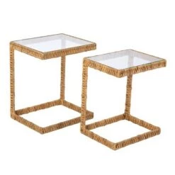 Outlet 🔔 Set of 2 Bawor Water Hyacinth C Tables Natural - Aiden Lane 👏 -End And Side Tables shop unnamed file 3696